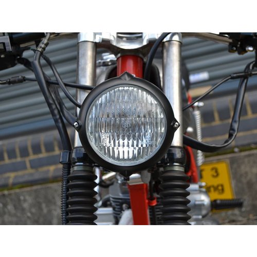 5.5" Vintage Koplamp Bottom Mount Zwart