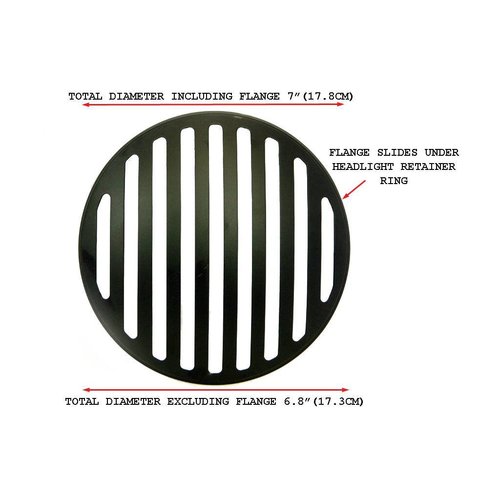 Grille type "Prison" 175MM - Noir