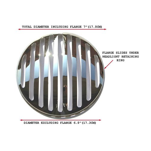 175MM Prison Grill Inzetstuk Chroom