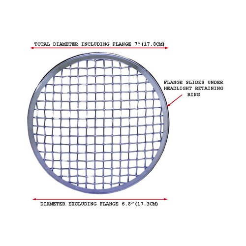 175MM Mesh Grilleinsatz Chrom