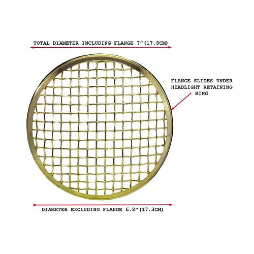 175MM Mesh Grilleinsatz Bronze Chrom