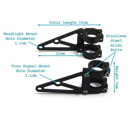 Luxuriöse Scheinwerfer Brackets "Black"