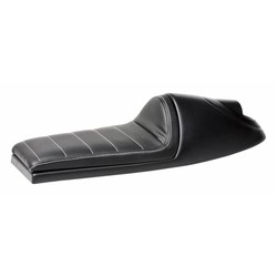 Cafe Racer Seat Tuck 'N Roll Long Zwart Type 19