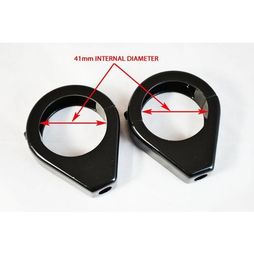 Colliers noirs 41 mm pour le carénage ou le déplacement des clignotants