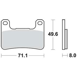 Paire de plaquettes de frein CB752SV
