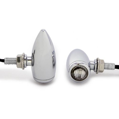 Premium LED Blinker CNC Billet Aluminium Verchromt