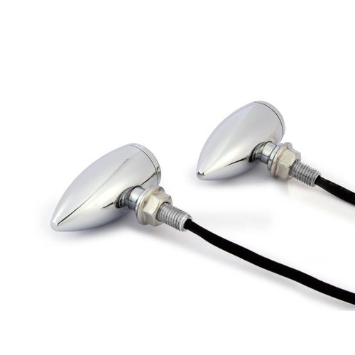 Premium LED Blinker CNC Billet Aluminium Verchromt