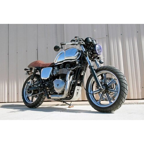 Motone Sump Guard - Scheibenbremse - Skid Plate - Triumph T - Silber