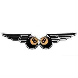Winged 8-Ball Badges
