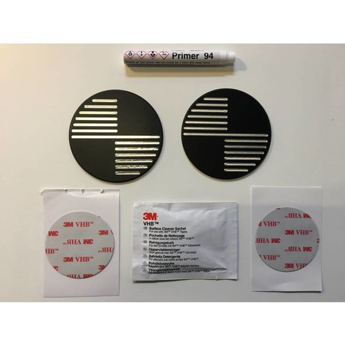 Luxe BMW 70MM Emblemen Zwart Type 1