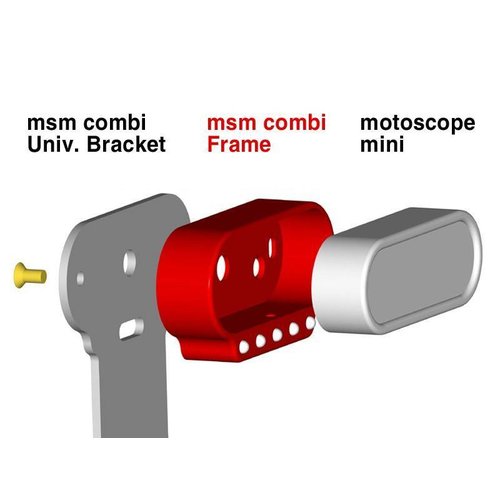 Motogadget MSM Combi Universal Mounting Bracket Black Anodised