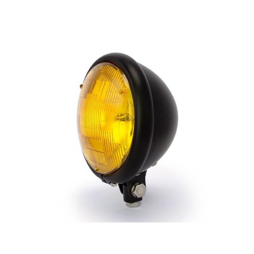 5,75" Yellow Bates Style Headlight Bottom Mount Black