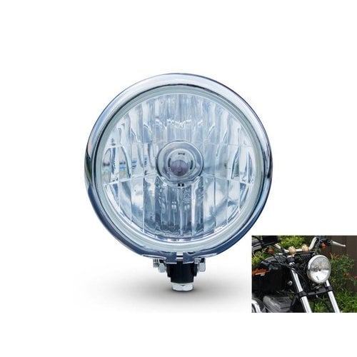 5,75" Bates Style Koplamp Bottom Mount Chrome