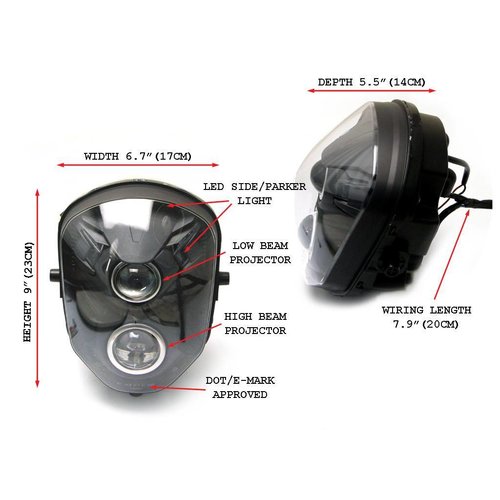 Dual Projector Headlight "Modern"