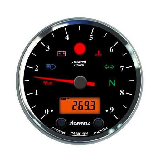 Acewell CA085 12.000RPM Teller Zwarte Behuizing en Zwarte Wijzerplaat
