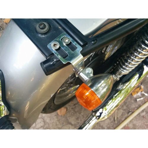 Motone Indicator Brackets Under Seat Mount Chrome