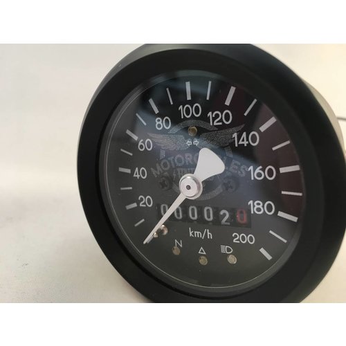 60MM Schwarz Tacho 220 km/h + 4 Funktions