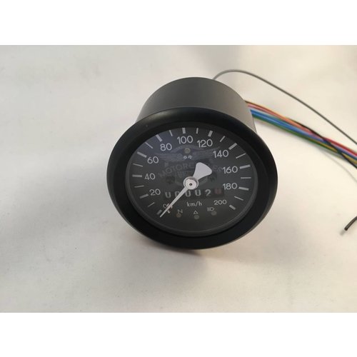60MM Schwarz Tacho 220 km/h + 4 Funktions