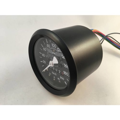 60MM Schwarz Tacho 220 km/h + 4 Funktions