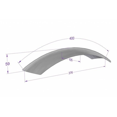Yamaha XS400 - DIY Fender Front - 18 inch