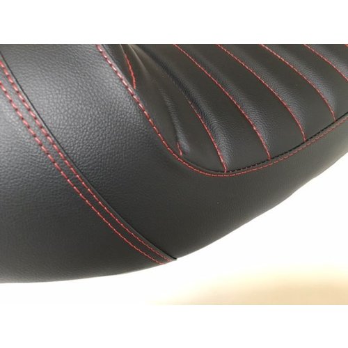MCU SR400 SR500 Style Cafe Racer Sitzbank Schwarz & Rot