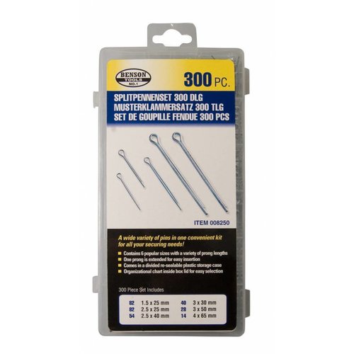 Benson Tools Split Pins Set 300 Pieces