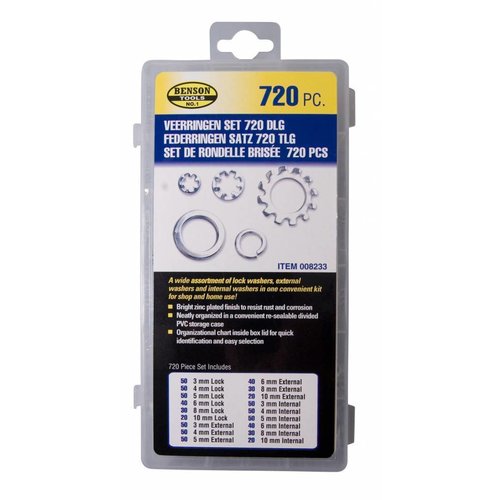Benson Tools Coffret de 720 anneaux à ressort