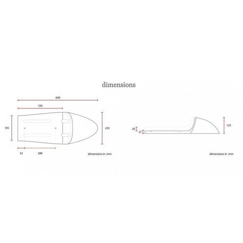 C.Racer Selle Café Racer Tuck N' Roll coutures marron chocolat type 109