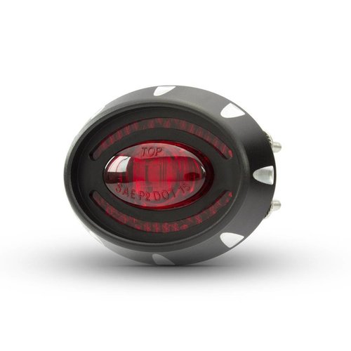 Micro Oval CNC Rem/Achterlicht Zwart