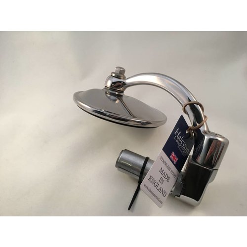 Halcyon 830 Classic Bar End Mirror Round Stainless