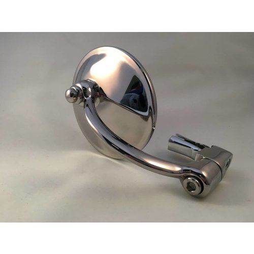 Classic Bar End Mirror Round Stainless