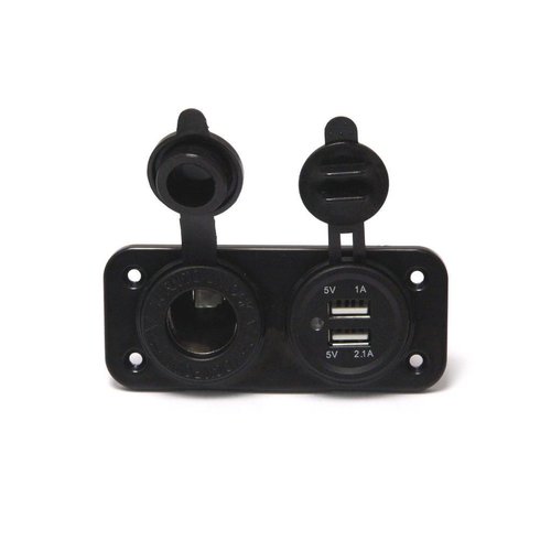 USB Connector 12 - 24 Volt Duo Poort