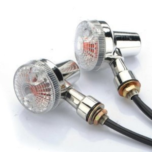 Set Blinklicht 12 volt Chrome Clear
