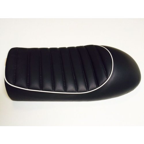 Selle noire & blanche Café Racer Tuck N' Roll