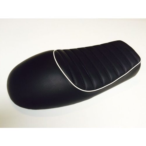Tuck N' Roll Cafe Racer Sitzbank Schwarz & Weiss