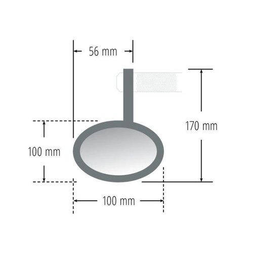 Highsider Bar End Mirror Montana Evo Black
