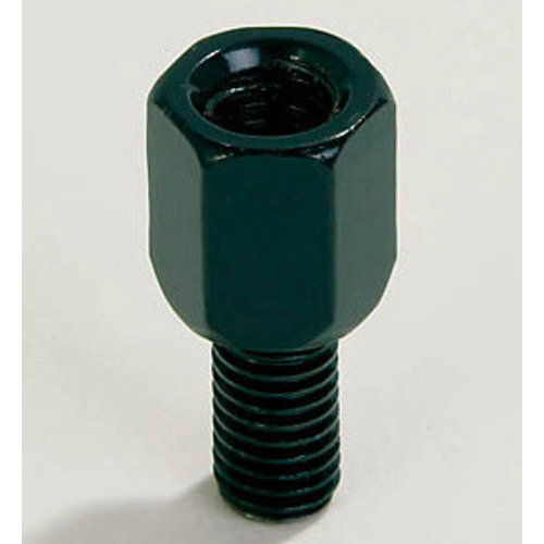 Spiegeladapter Loch M10 re. auf Bolzen M10 re. - Schwarz
