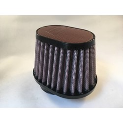 54MM Ovaal Filter Lederen Top Licht Bruin