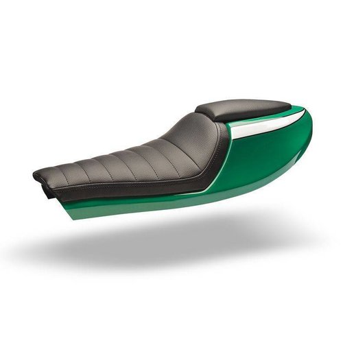 C.Racer Selle noire et verte Café Racer "Neo" Tuck 'N Roll Type 4