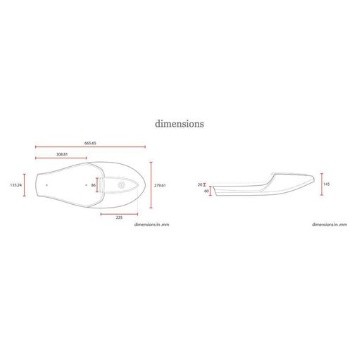 C.Racer Cafe Racer "Neo" Seat Tuck 'N Roll Zwart 4