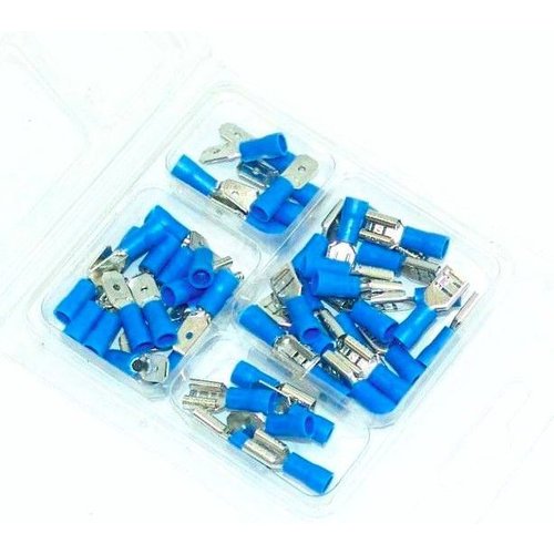 Flat 50 Pieces Cable Shoes Assortment Blue