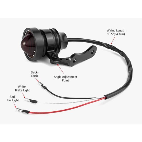 CNC Gefreesd Vintage Achterlicht Rood