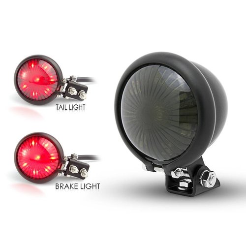 Smoke Achterlicht LED Universeel Cafe Racer type Bates Style 2