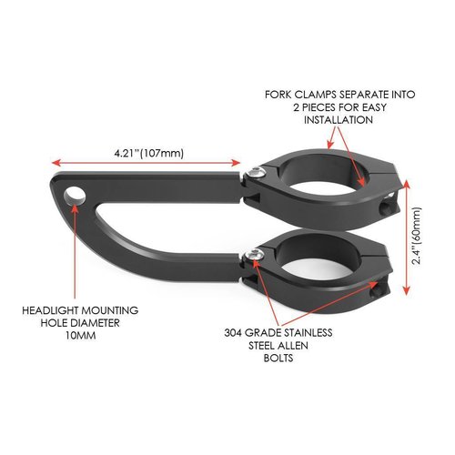 High End Headlight Brackets ""Rogue""