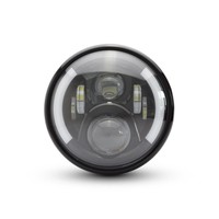 7 " Multi LED Headlight + Indicators Black Type 2