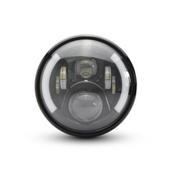 7 " Multi LED Headlight + Indicators Black Type 2