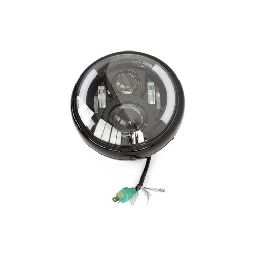 7 " Multi LED Headlight + Indicators Black Type 2