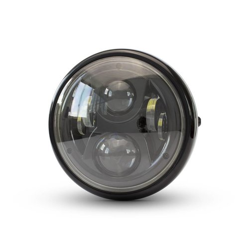 Cafe Racer Multi LED Koplamp 7" Zwart