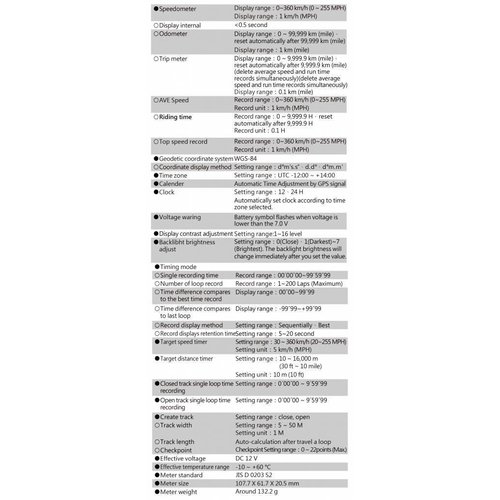 KOSO KOSO GPS Lap Timer