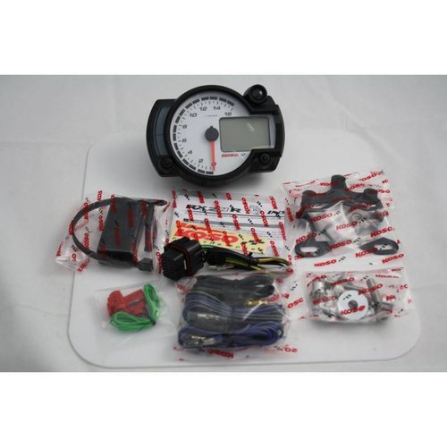 KOSO RX2NR + - Compte-tours avec thermomètre et alarme  de temp. - indicateur de changement de vitesse
